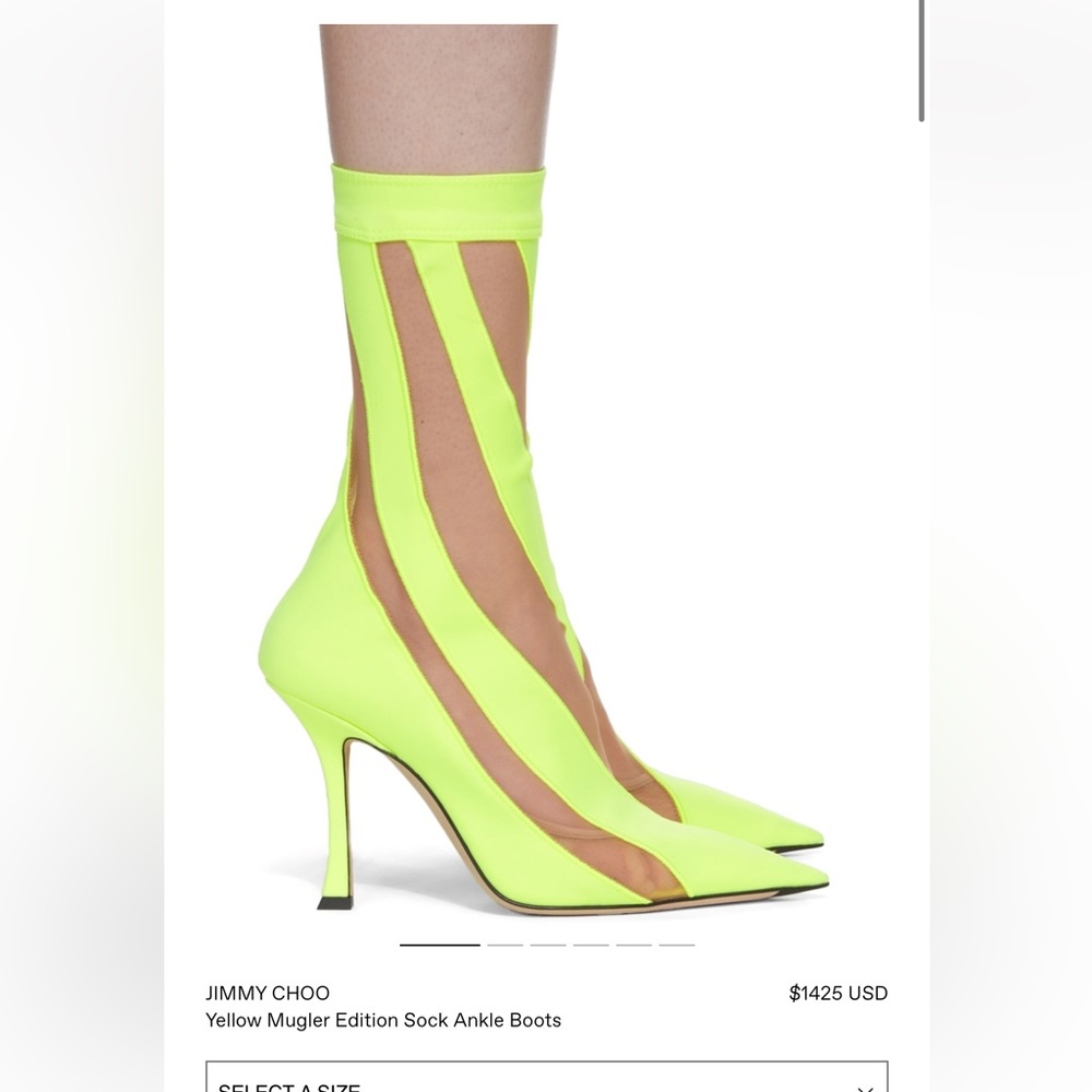 Jimmy Choo x Mugler Sock Ankle Boots - never worn comes with box